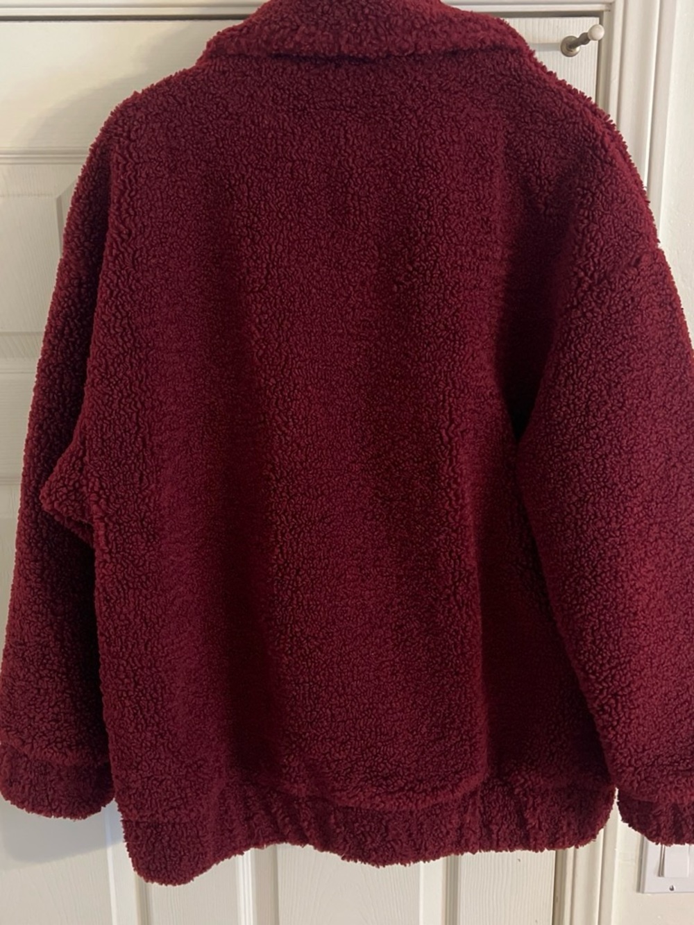 ILLA ILLA Deep Wine Teddy Zip Jacket - Picture 2 of 3